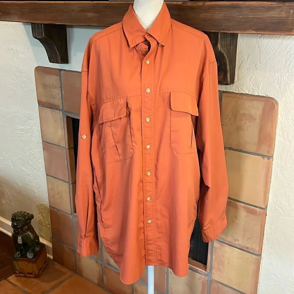 Coolibar UPF 50+ Sun Protection Button-Up, L!